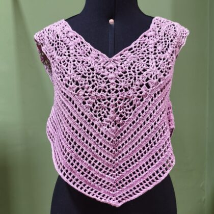 Cropped Bico de Renda